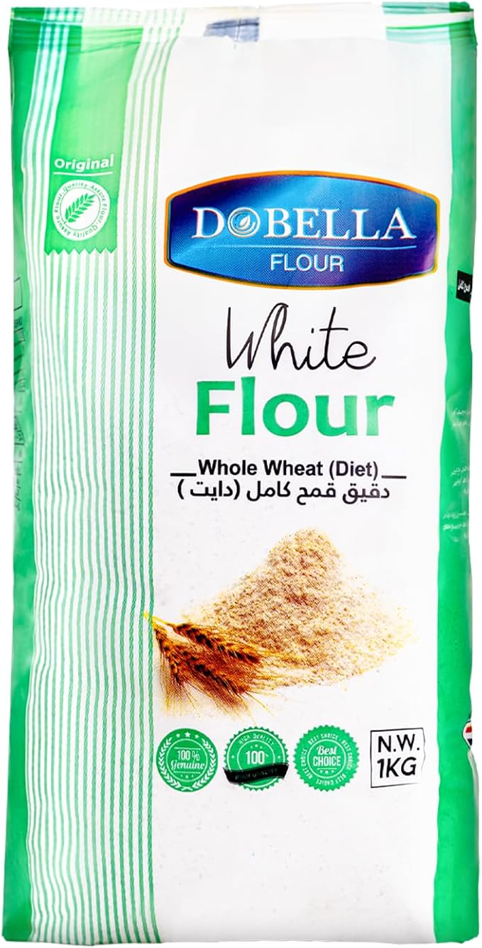 دوبيلا دقيق قمح كامل للدايت - 1 كجم Dubella Whole Wheat Flour for Diet - 1 kg - Image 1